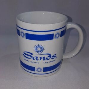 Sands Hotel Casino Vintage Coffee Mug Las Vegas White Ceramic Cup Tea